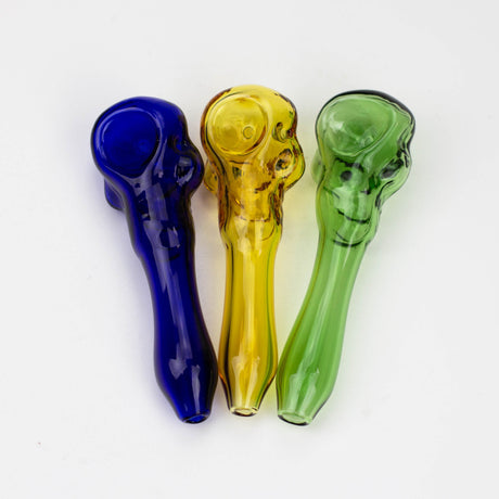 4" GLASS PIPE-SKULL [GP03]