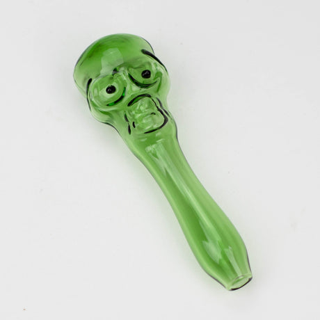 4" GLASS PIPE-SKULL [GP03]