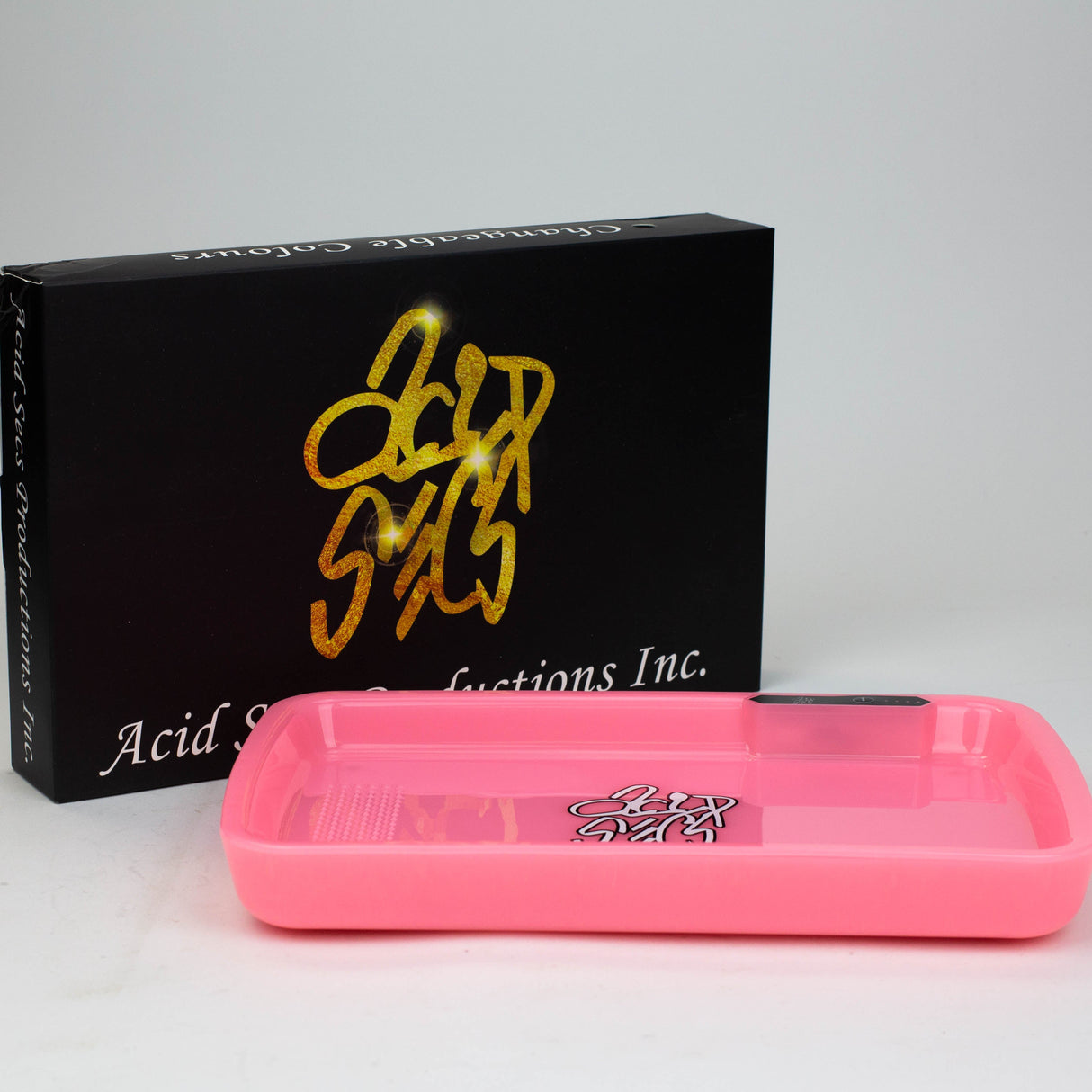 Acid Secs LED Rolling Tray with Grinding Pad