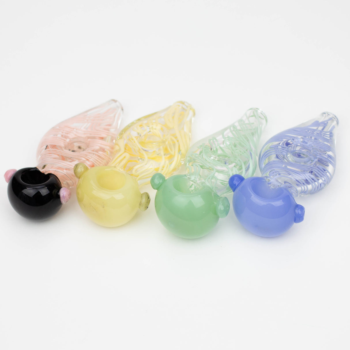 4.5" American color donut soft glass hand pipe [AM02] Glass Pipe ONE