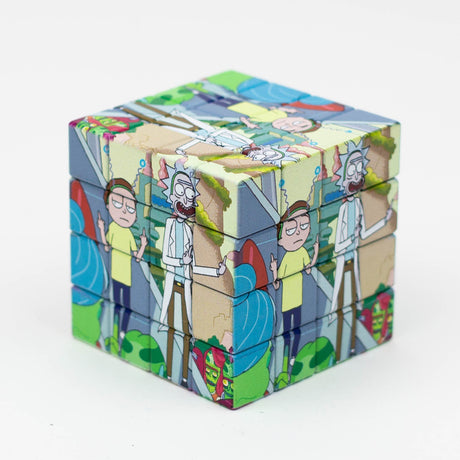 Cartoon Cube Herb Grinder - 4 Parts