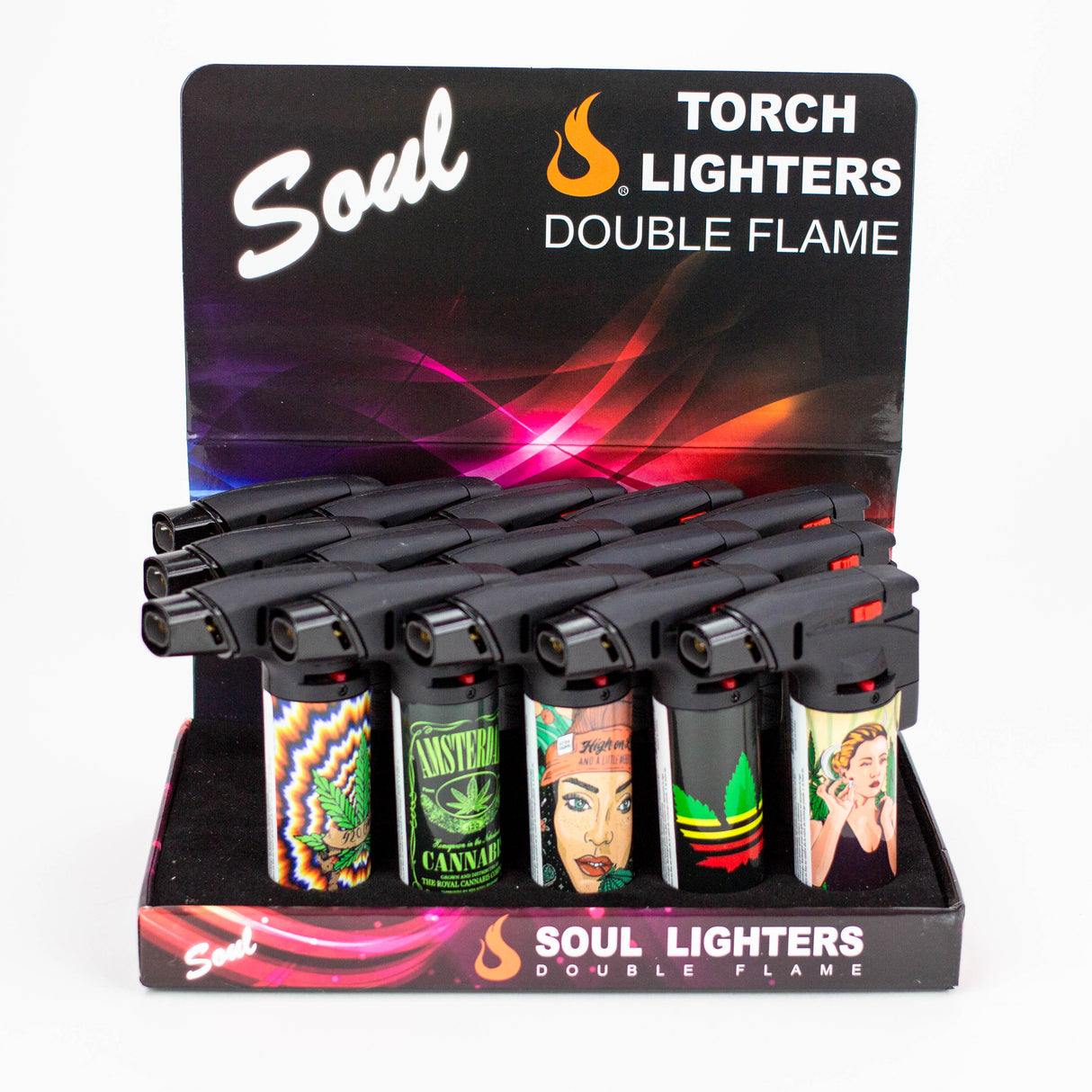 Soul - Dual Flame Torch lighter Box of 15 [00239/20139]