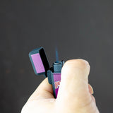 Techno - Mini Flip top single torch lighter Box of 20 [258-BWSI]