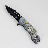 TheBoneEdge 8″ Wildlife Folding Knife Stainless Steel [1325X] Folding Knife Canadian Distributor Wolf