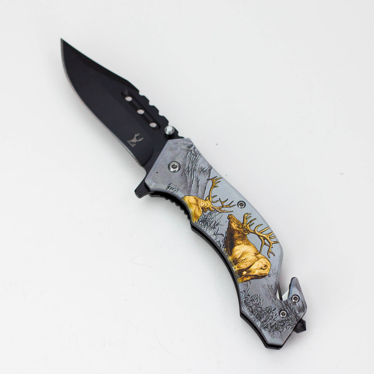 TheBoneEdge 8″ Wildlife Folding Knife Stainless Steel [1325X] Folding Knife Canadian Distributor Elk