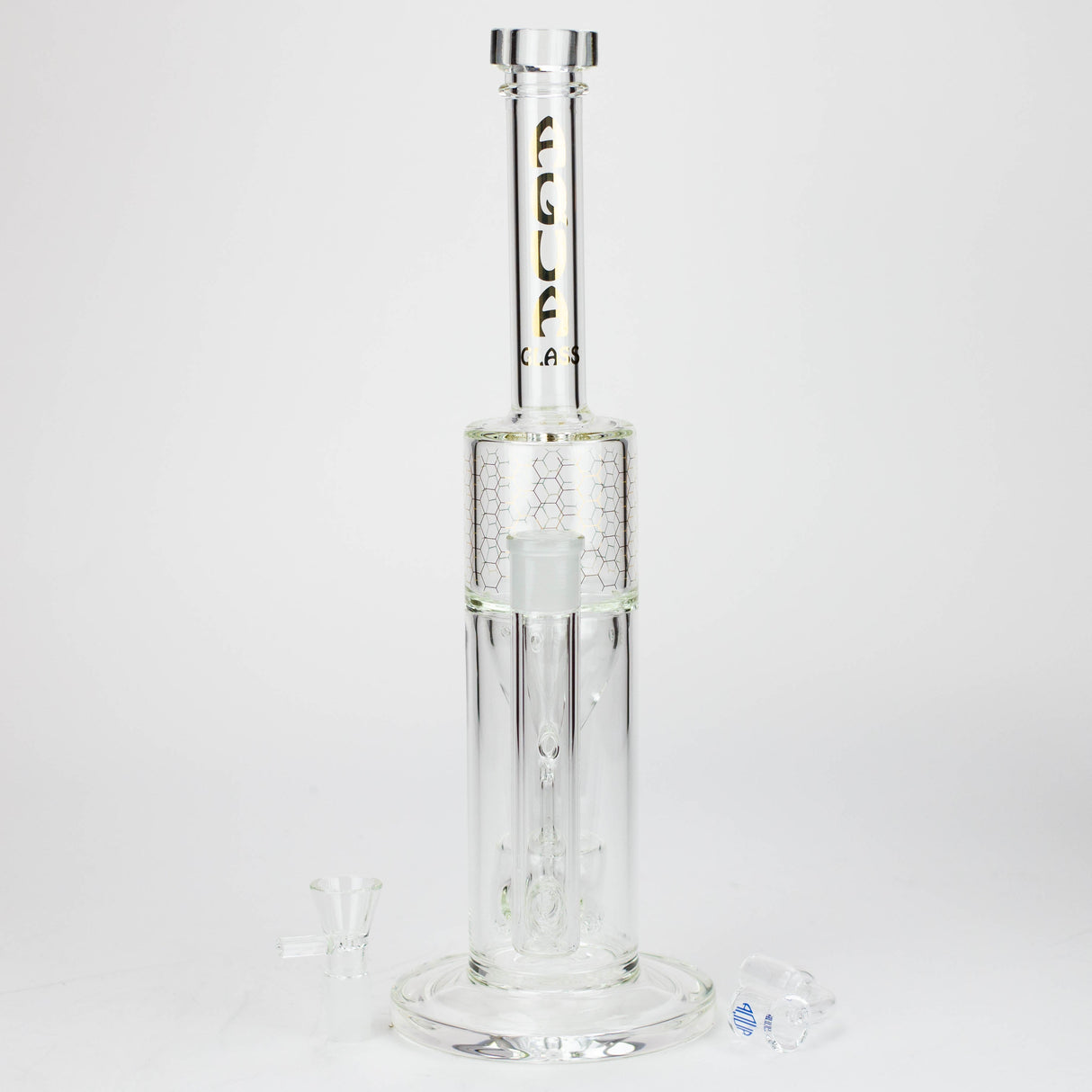 17" AQUA Glass 2-in-1 barrel diffuser glass bong [AQUA129]