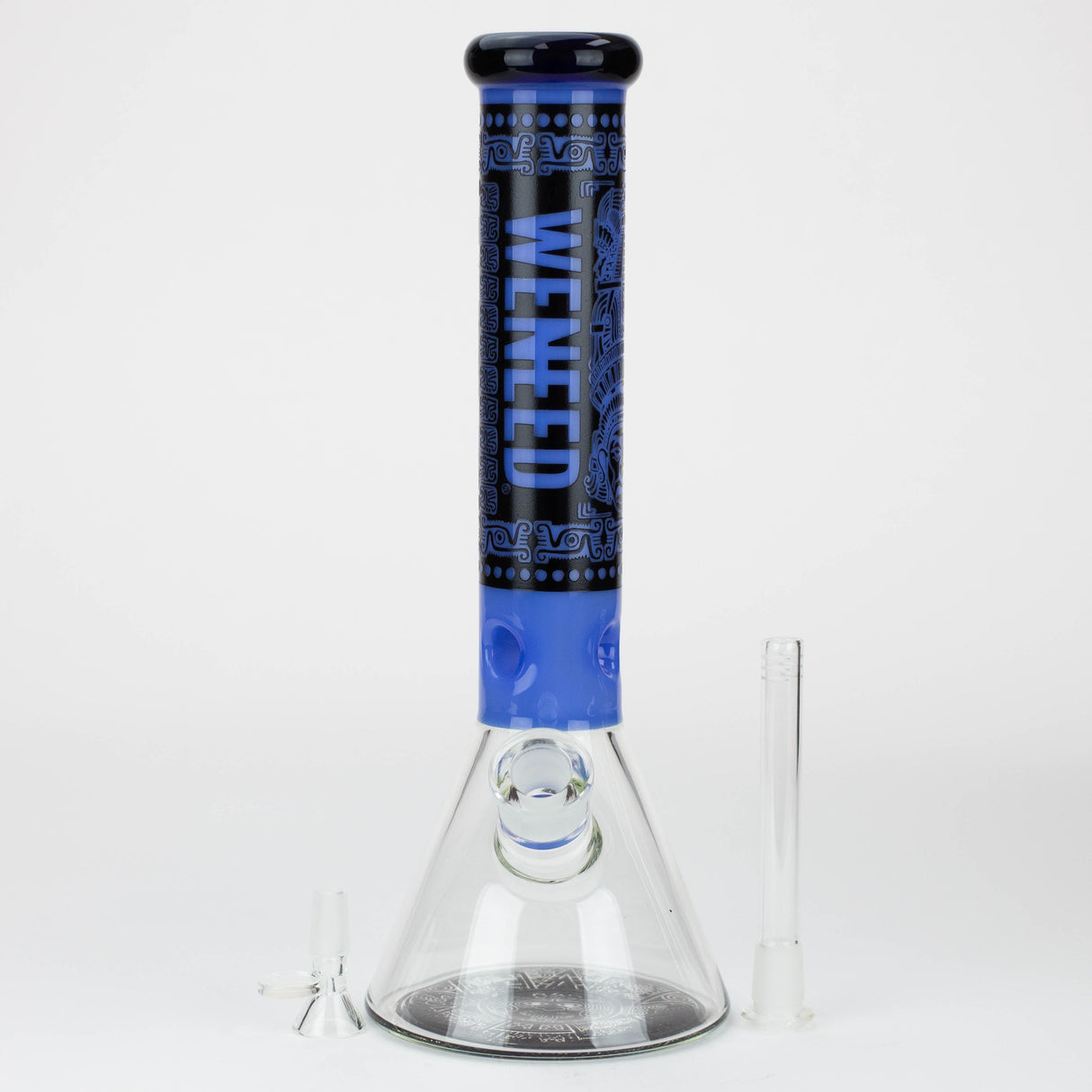 WENEED®-14" Weneed Frosted Aztec 7mm Glass Bong