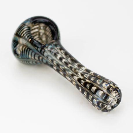 4 inch Iridescent Worked Hand Pipe [GXY021]