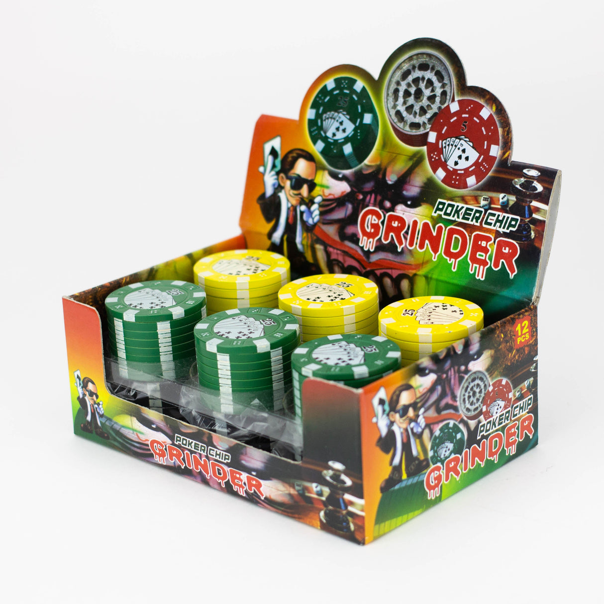 3-Piece Poker Chip Grinder Box of 12 [GR006]