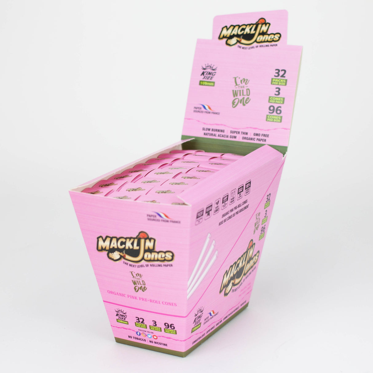 Macklin Jones - Rose Pink Pre-Rolled cone Box
