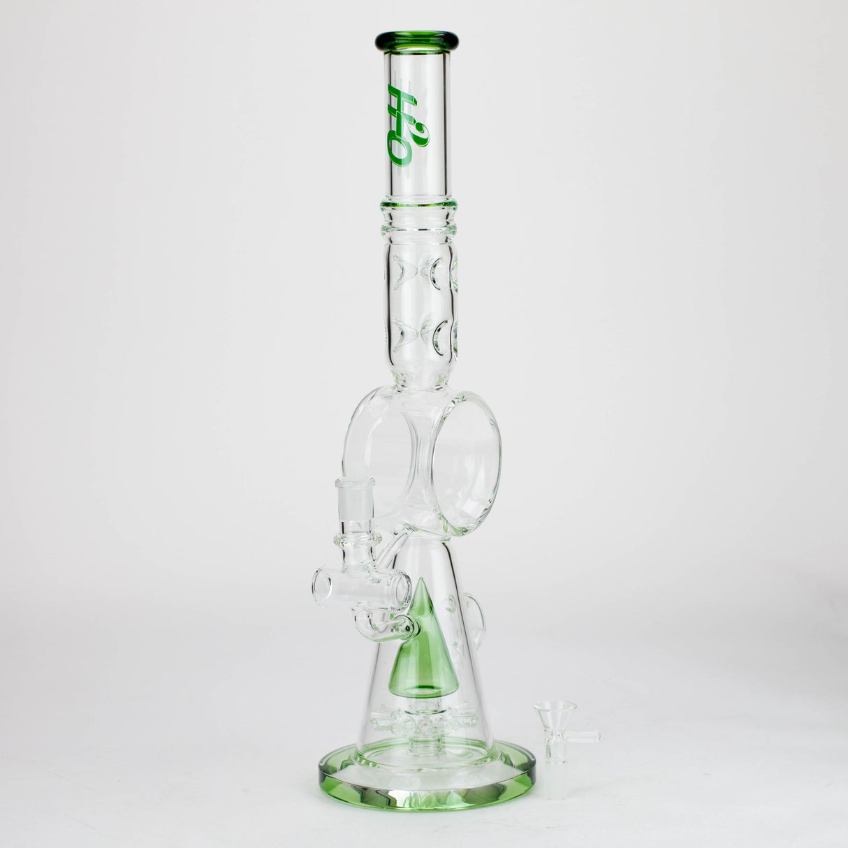 H2O | 19" Cone diffuser glass water bong [H2O-5012]