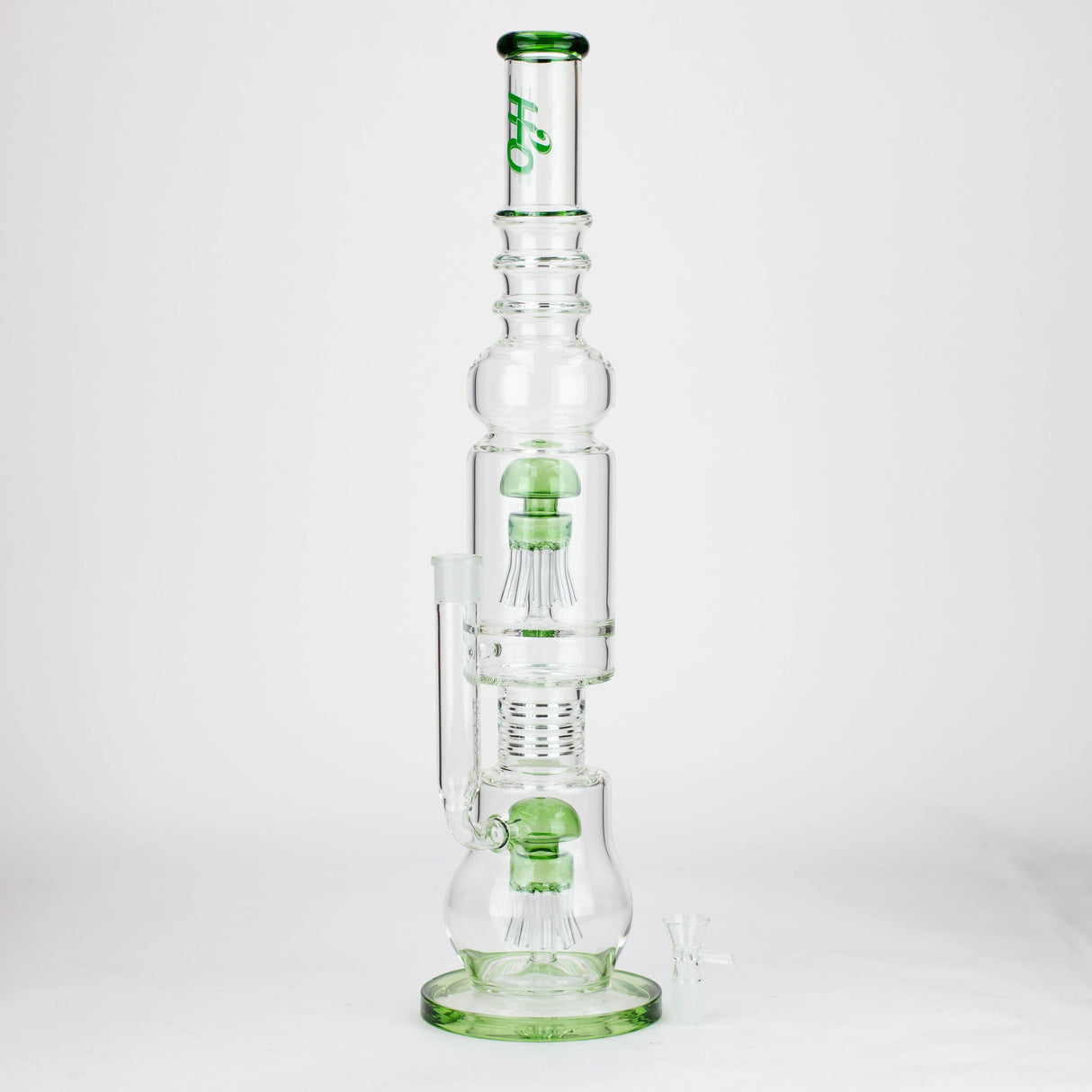 H2O | 21" Percolator glass water bong [H2O-5018]