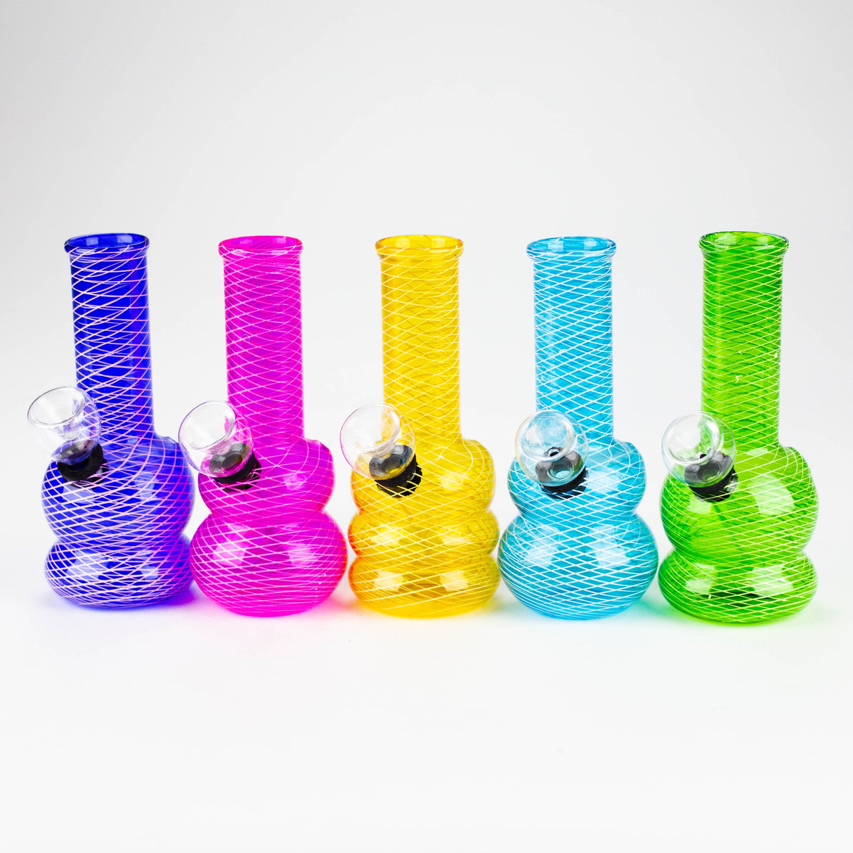 5" Assorted mini beaker glass water bong [PGWP-142]