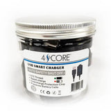 4 Score | Extra Corded USB Chargers Jar of 10
