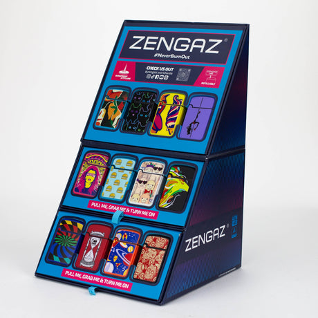 ZENGAZ® | Mega Jet Single flame Torch lighter Display of 48