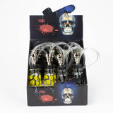 4" skull mini glass water pipe display of 12