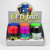 LED Plastic Stash Jars with cartoon Designs Box of 6 [SL19]