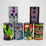 Air tight Stash Jars with Assorted Designs Box of 6
