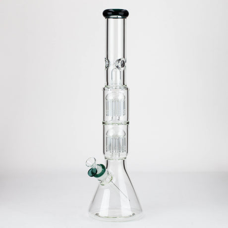 19" Dual 8 arms perc, with splash guard 7mm glass water bong [G11135]