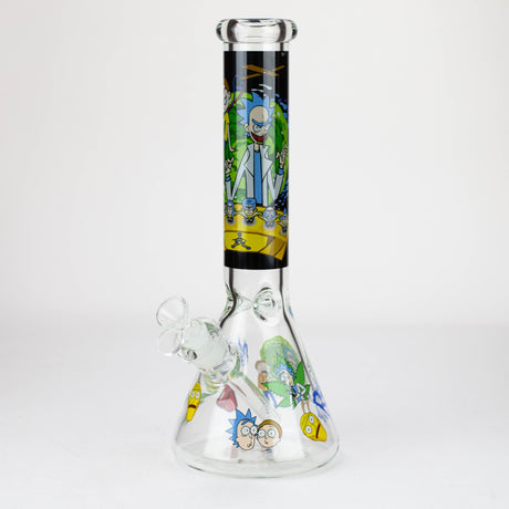 14” RM cartoon 7 mm glass beaker water bong Assorted Designs