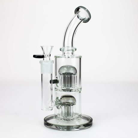 10" Glass Bubbler with dual 8 arms perc [G31014]