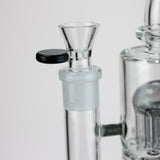 10" Glass Bubbler with dual 8 arms perc [G31014]