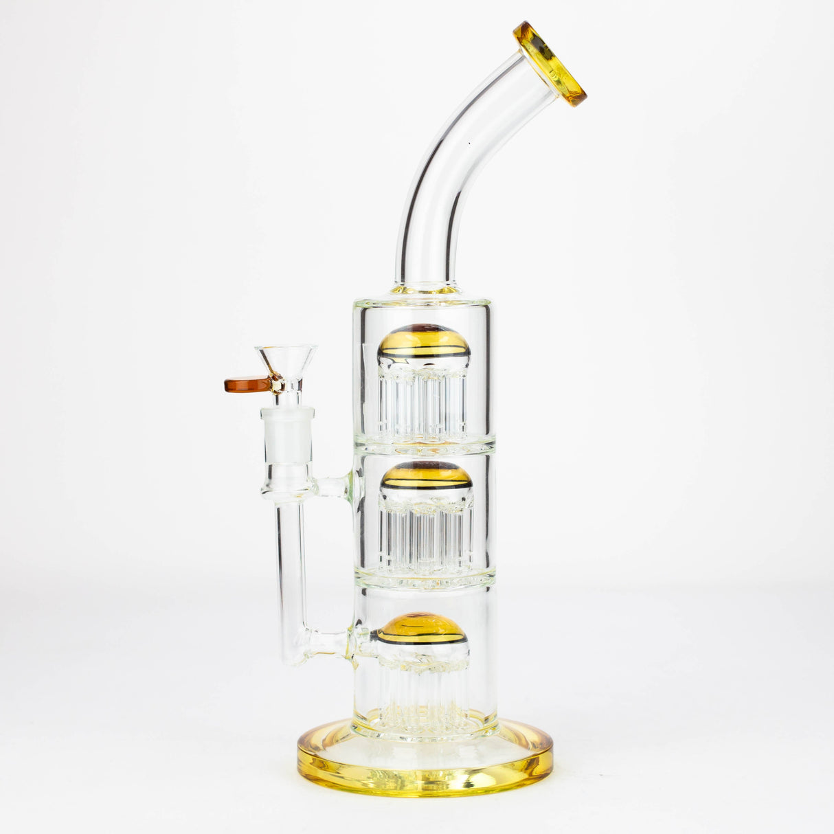 13'' Triple 8arms perc glass bong [G31022]