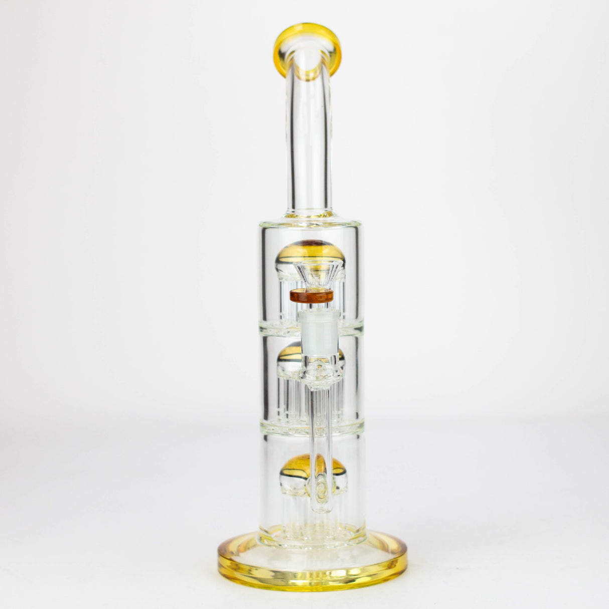 13'' Triple 8arms perc glass bong [G31022]