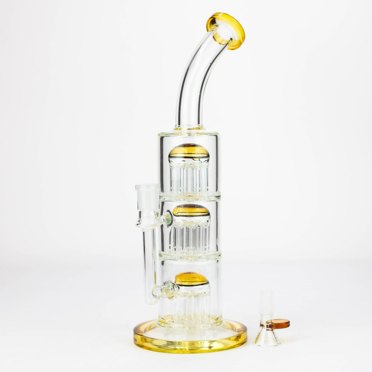 13'' Triple 8arms perc glass bong [G31022]