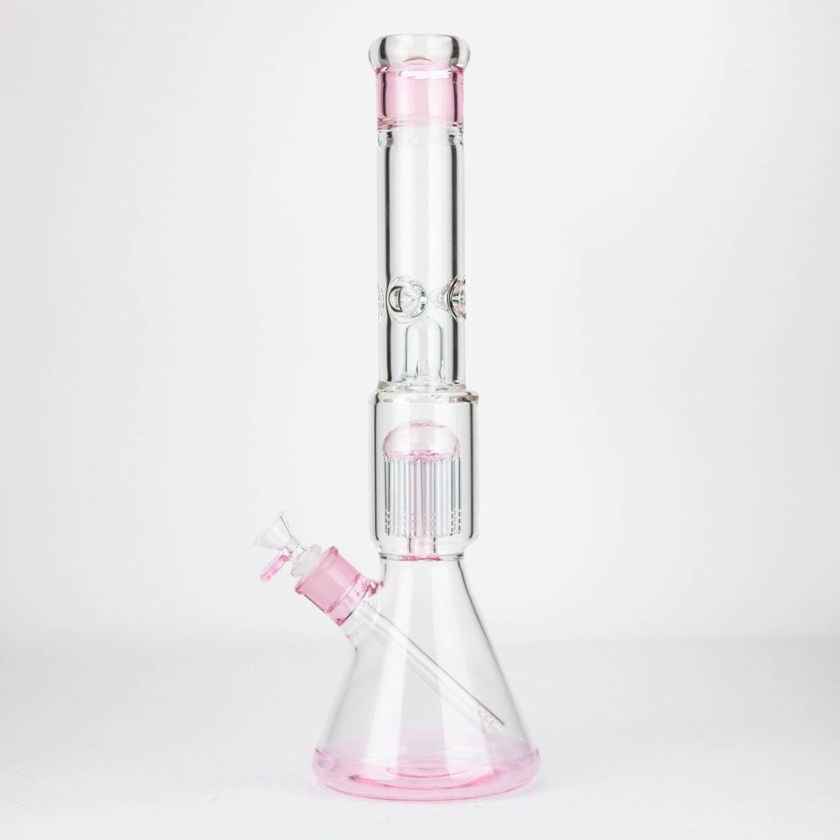 18" Single 8 arms perc, with splash guard 7mm glass water bong [G11122]