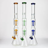 24.5" Dual 8 arms perc, with splash guard 7mm glass water bong [G11124]