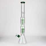 24.5" Dual 8 arms perc, with splash guard 7mm glass water bong [G11124]