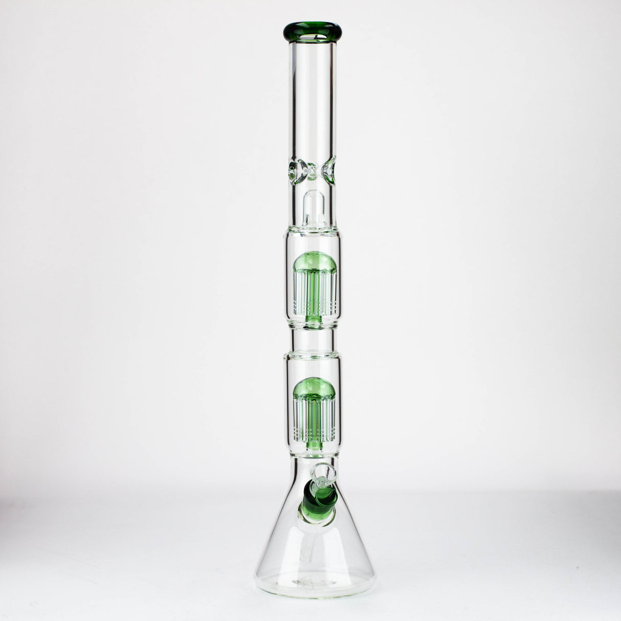 24.5" Dual 8 arms perc, with splash guard 7mm glass water bong [G11124]