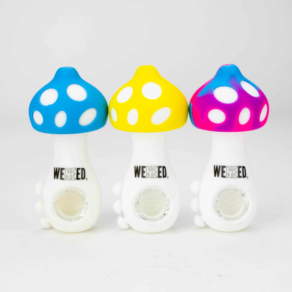 Weneed | 4.5" Mushroom Silicone Hand pipe Assorted