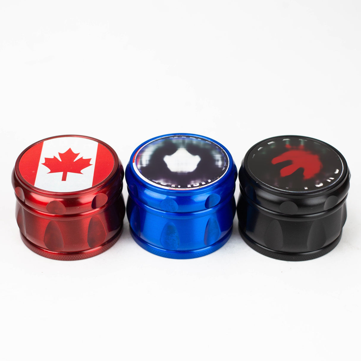 2.2" Drum Shape Canada Metal Grinder 4 Layers Box of 6 [GZ6271]