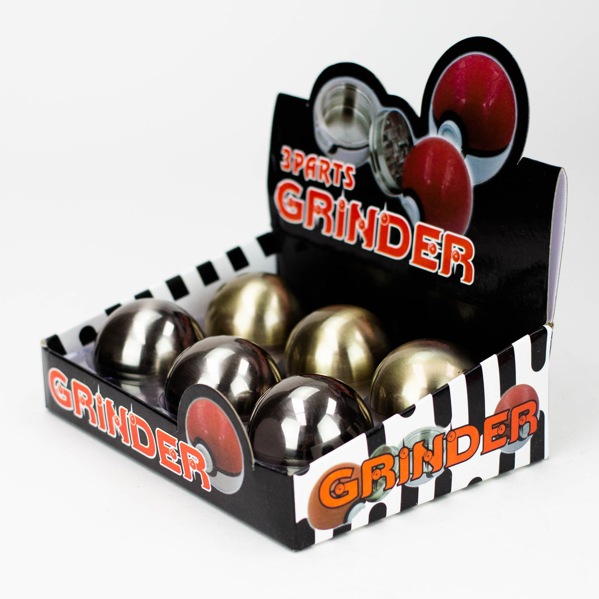 2" Ball Shape Metal Grinder 3 Layers Box of 6 [GZ6281]