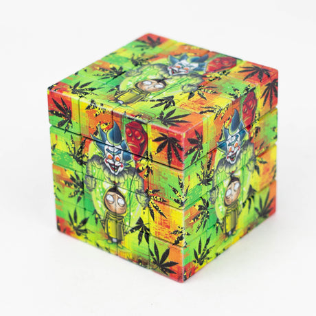 Cartoon Cube Herb Grinder - 4 Parts