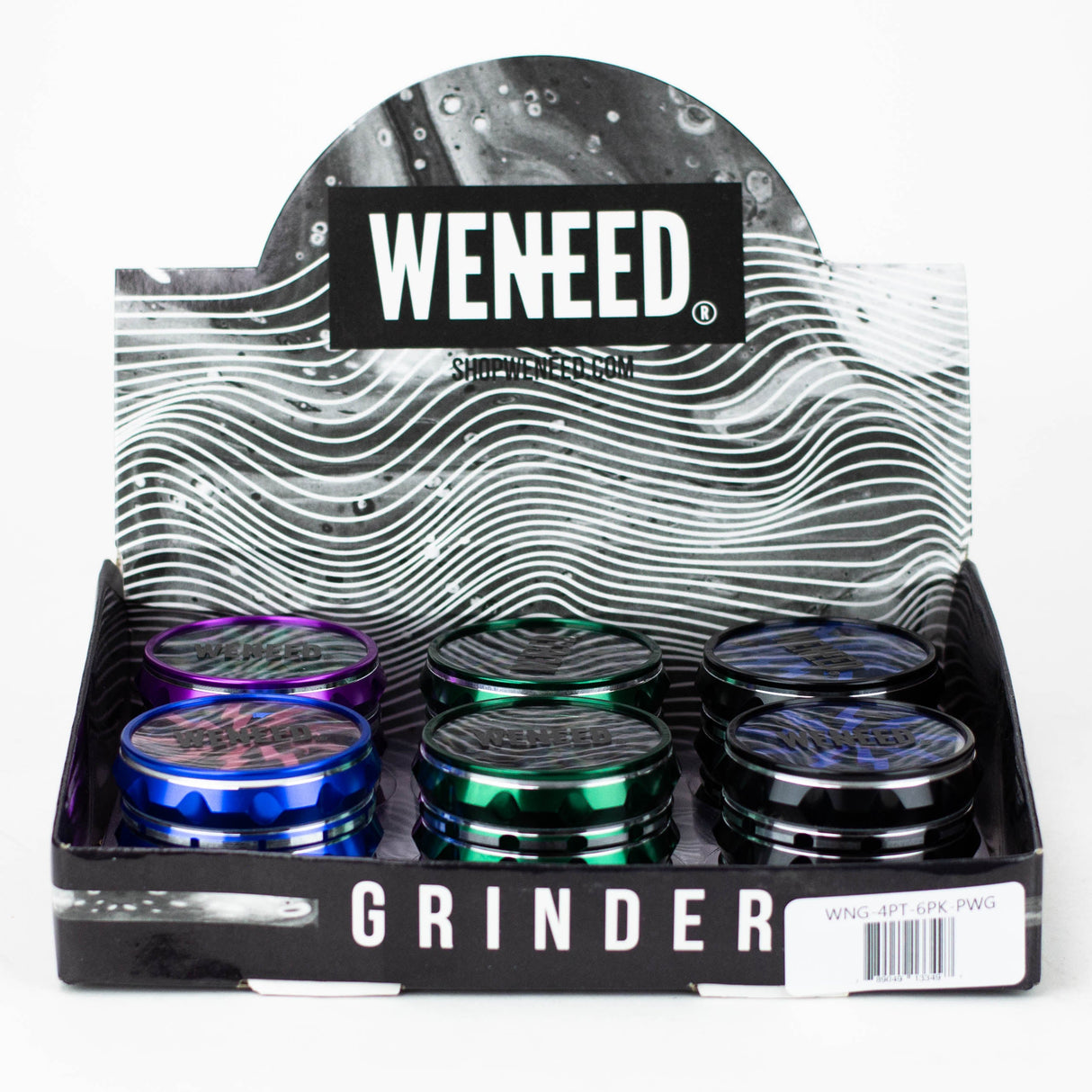 WENEED®-Power grinder with acrylic window 4pts 6pack