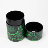 Air tight Stash Jars with Green Leaf Designs Box of 6