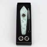 Acid Secs | Snow Green Crystal Pipe with Choke Quartz · Stone Pipe Acid Secs Productions Inc.