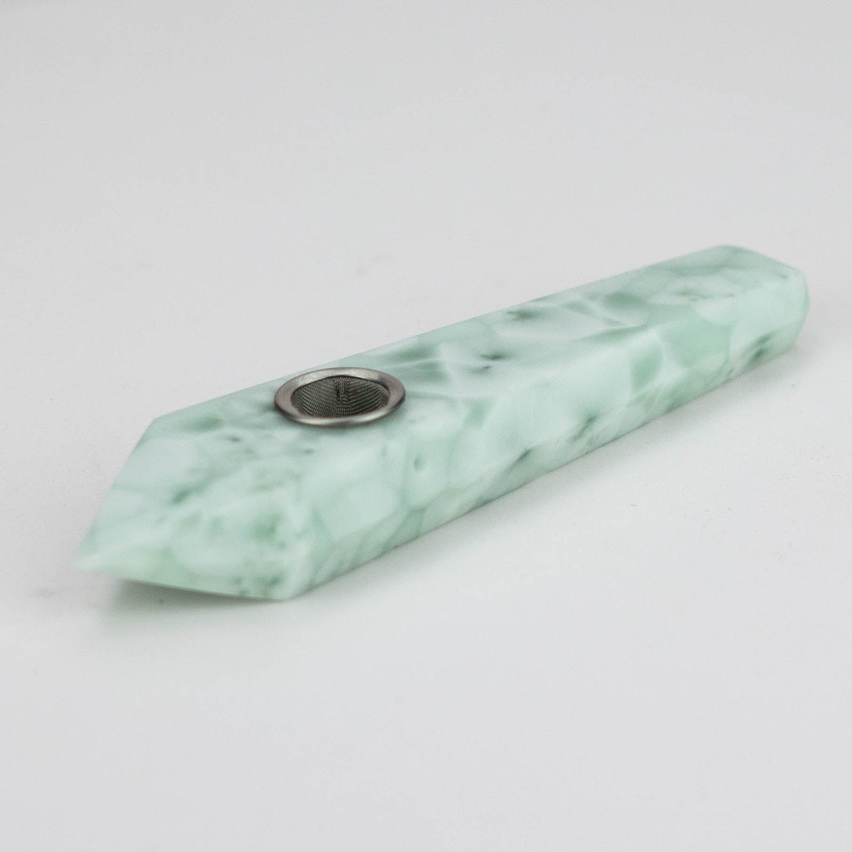 Acid Secs | Snow Green Crystal Pipe with Choke Quartz · Stone Pipe Acid Secs Productions Inc.