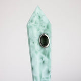 Acid Secs | Snow Green Crystal Pipe with Choke Quartz · Stone Pipe Acid Secs Productions Inc.
