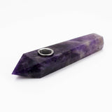 Acid Secs | Pure Amethyst Crystal Pipe with Choke Quartz · Stone Pipe Acid Secs Productions Inc.
