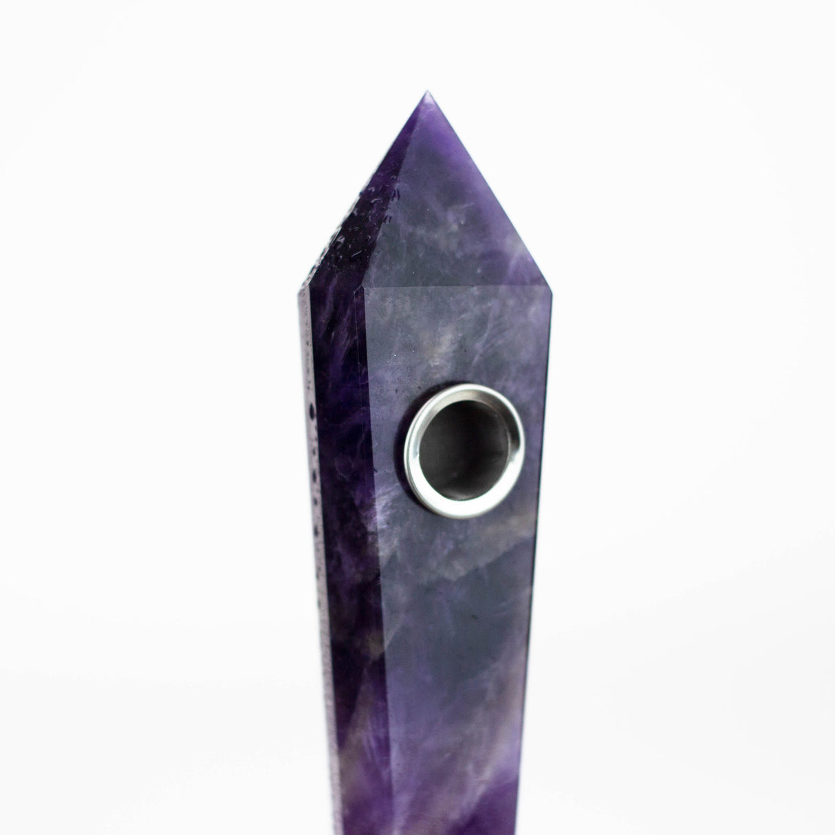 Acid Secs | Pure Amethyst Crystal Pipe with Choke Quartz · Stone Pipe Acid Secs Productions Inc.