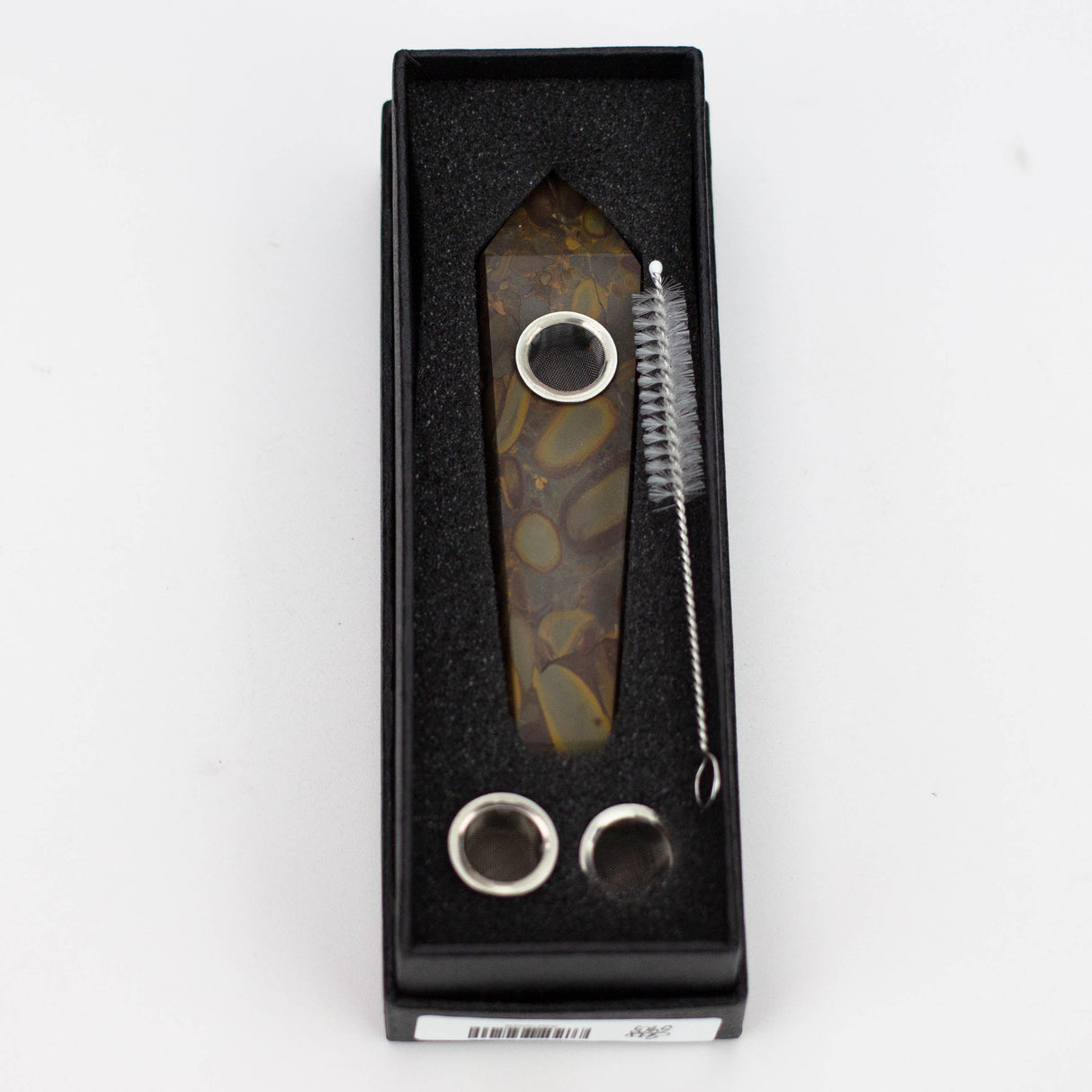 Acid Secs | Apophyllite Stone Crystal Pipe with Choke Quartz · Stone Pipe Acid Secs Productions Inc.