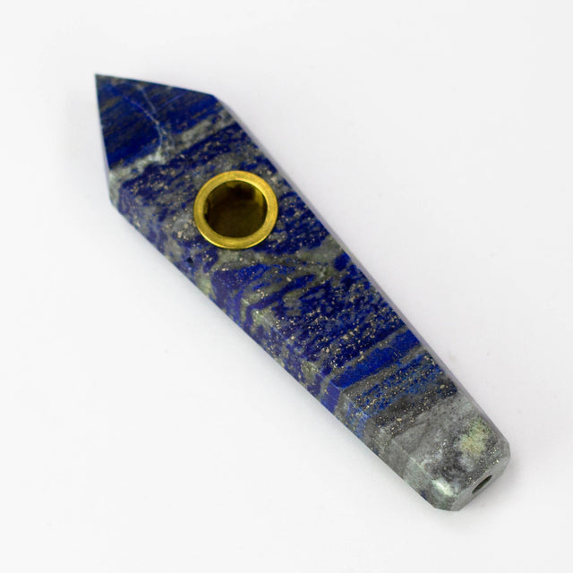 Acid Secs | Lapis Lazuli Crystal Pipe with Choke Quartz · Stone Pipe Acid Secs Productions Inc.