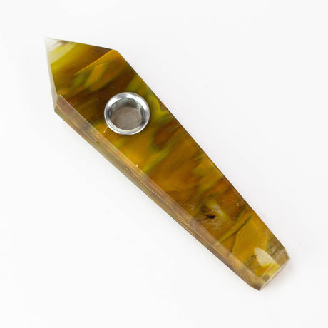 Acid Secs | Red Agate Crystal Pipe with Choke Quartz · Stone Pipe Acid Secs Productions Inc.