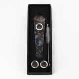 Acid Secs | Glaucophane Crystal Pipe with Choke Quartz · Stone Pipe Acid Secs Productions Inc.