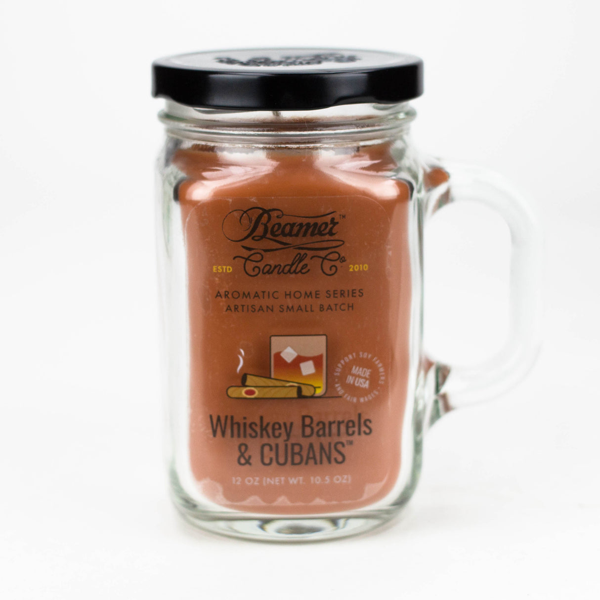 Beamer Candle Co. | Ultra Premium Jar Aromatic Home Series candle Candle ONE Whiskey Barrels & CUBANS *New*