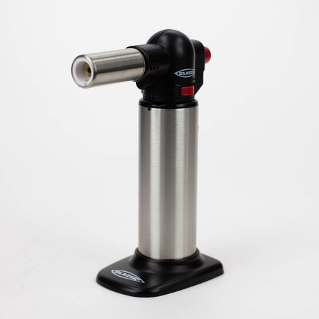 BIG BUDDY | Butane Refillable Turbo Torch lighter Torch Smoking Cat Distribution Black / Silver